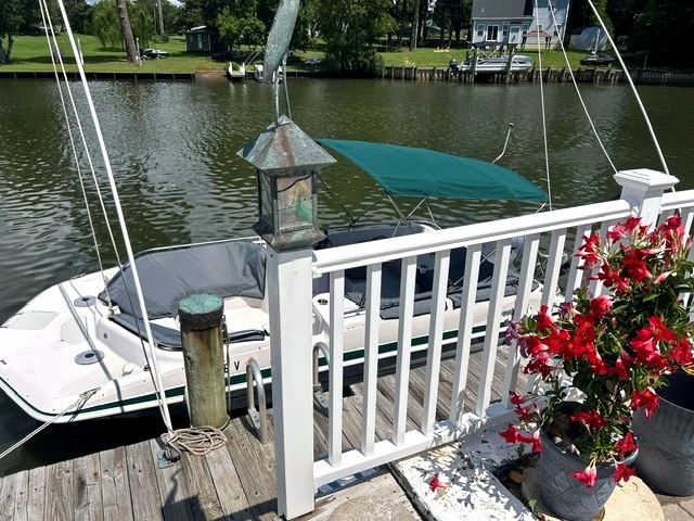 Private dock and waterfront view